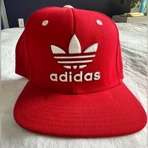 Adidas original baseball hat, red with white logo